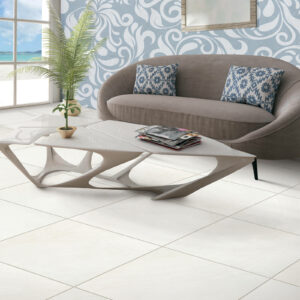 Living room tile flooring | Tri-City Carpet