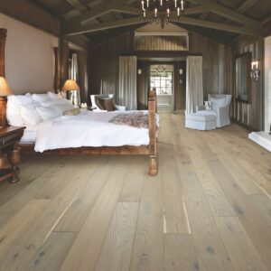 Bedroom hardwood flooring | Tri-City Carpet | Vista, CA